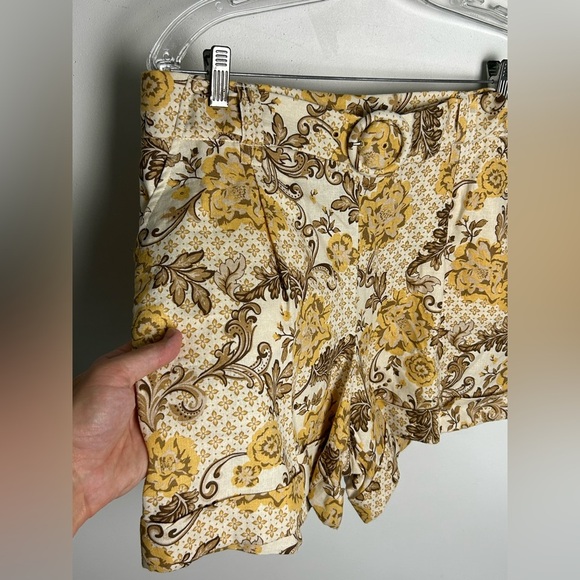 Madison D Amelie 10 Linen High Waist Shorts Feminine Summer Floral Vacation - Picture 3 of 13